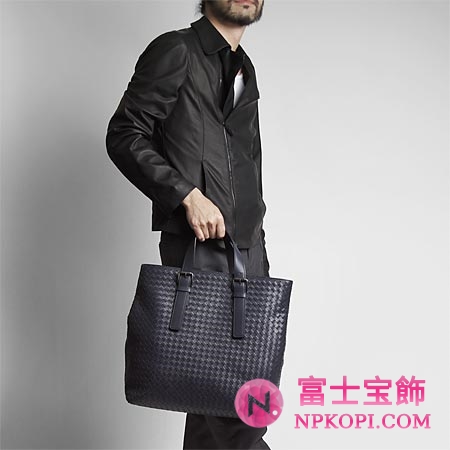 ボッテガ ヴェネタ/BOTTEGA VENETA/ レザートートバッグ /ダークネイビー169612 vq131 4014